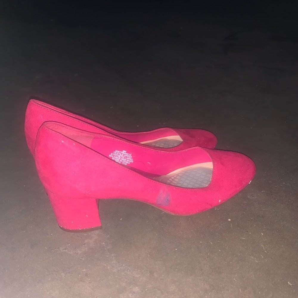 Nine West Bright Hot Pink Heels Shoes 8